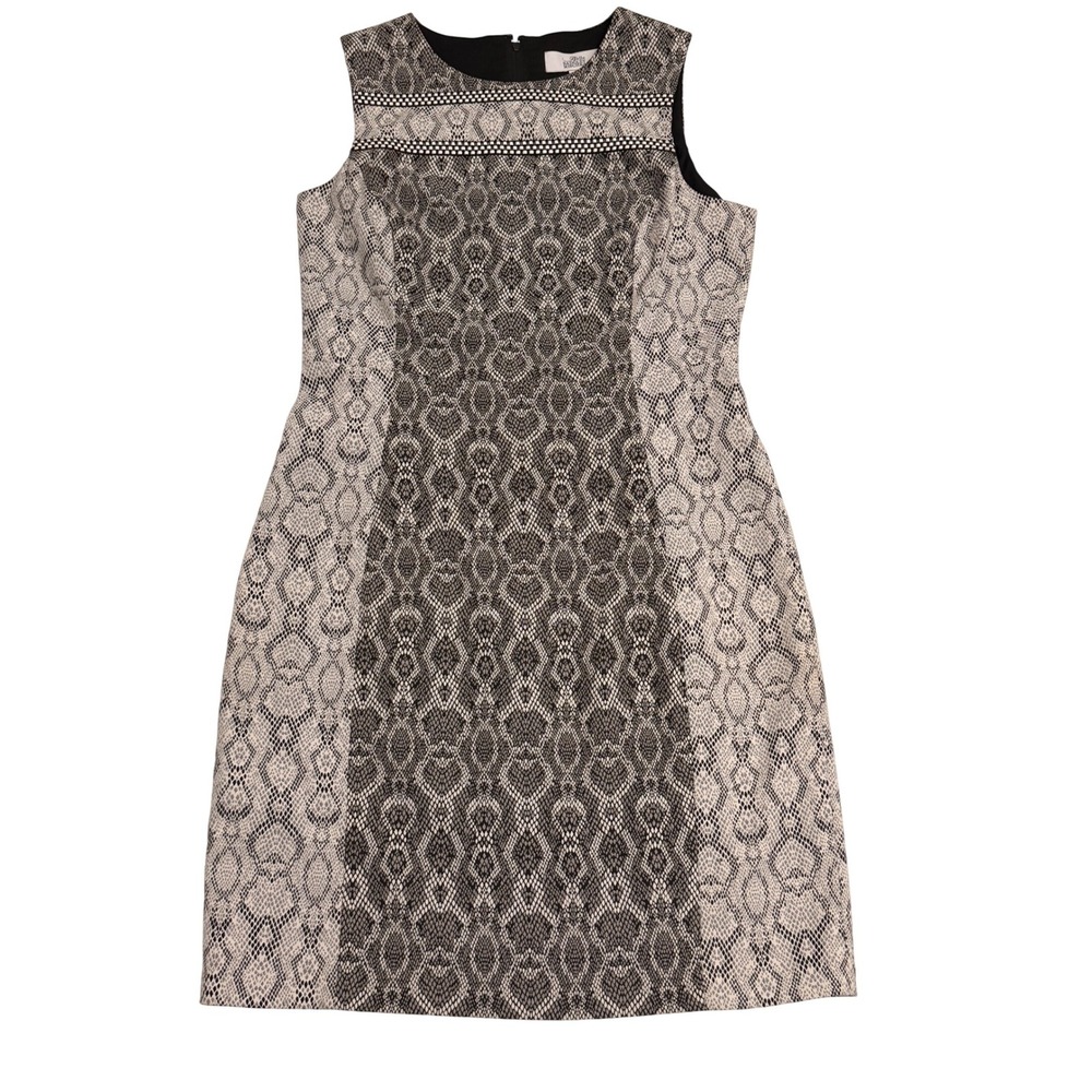 Belle Badgley Mischka‎ Sleeveless Snake Print Sheath Dress Women 12